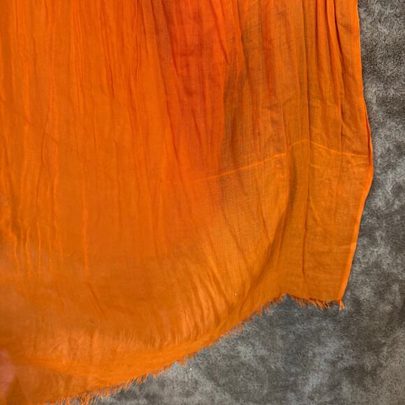 NWT J Jill Orange Lightweight Viscose Scarf Shawl Wrap Marmalade - Picture 8 of 10